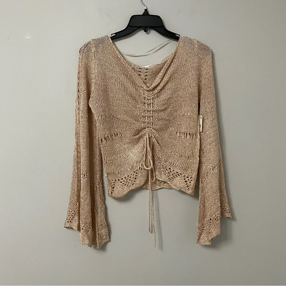 Free People Zinnia Top in Pink Sand Combo